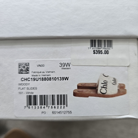 Chloe Woody Logo Slide Sandals Auth W/ Box & Dust Bags Sz 39 - Picture 11 of 12